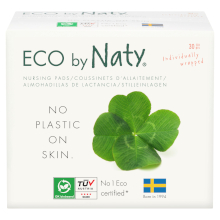 Одноразові бюстгальтерні прокладки для гігієни грудей у період лактації торговельної  марки “ECO BY NATY”. 30шт.  в упаковці.